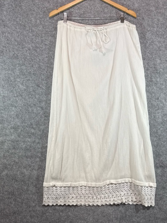 Eddie Bauer Dresses & Skirts - Eddie Bauer Maxi Skirt - Womens S - White Cream Bohemian Hippie Cottagecore